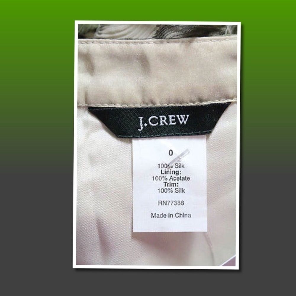 J. Crew Multi-Color Abstract Ruffled Skirt Sz 0 - Picture 5 of 6